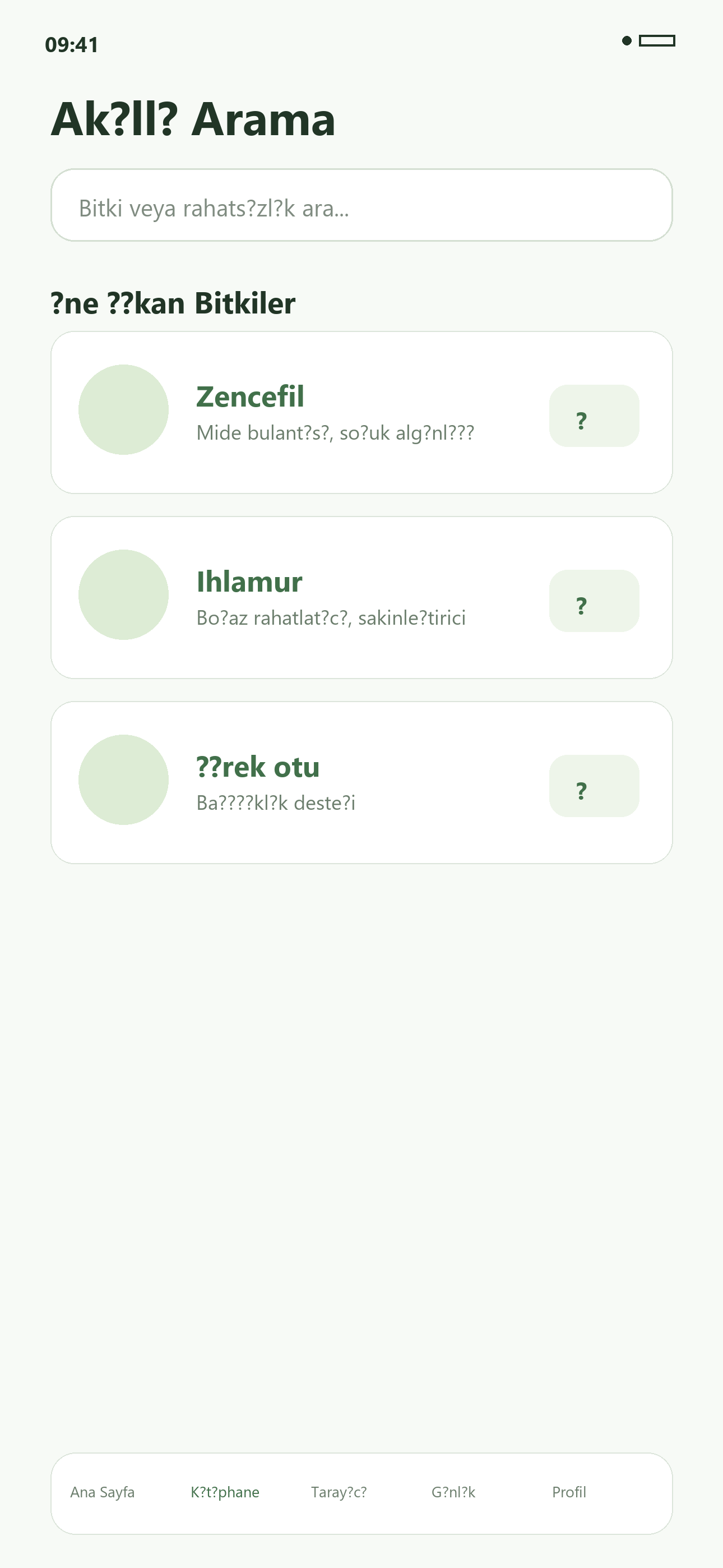 BitkilerleTedavi mobil uygulama ekranı 2